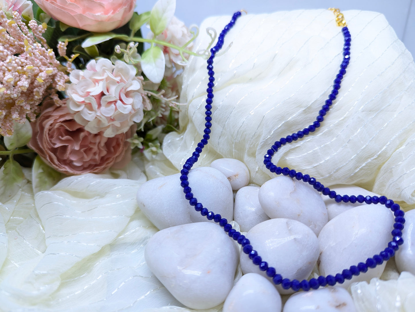 Elegant Sizzling Red Crystal Chain Necklace
