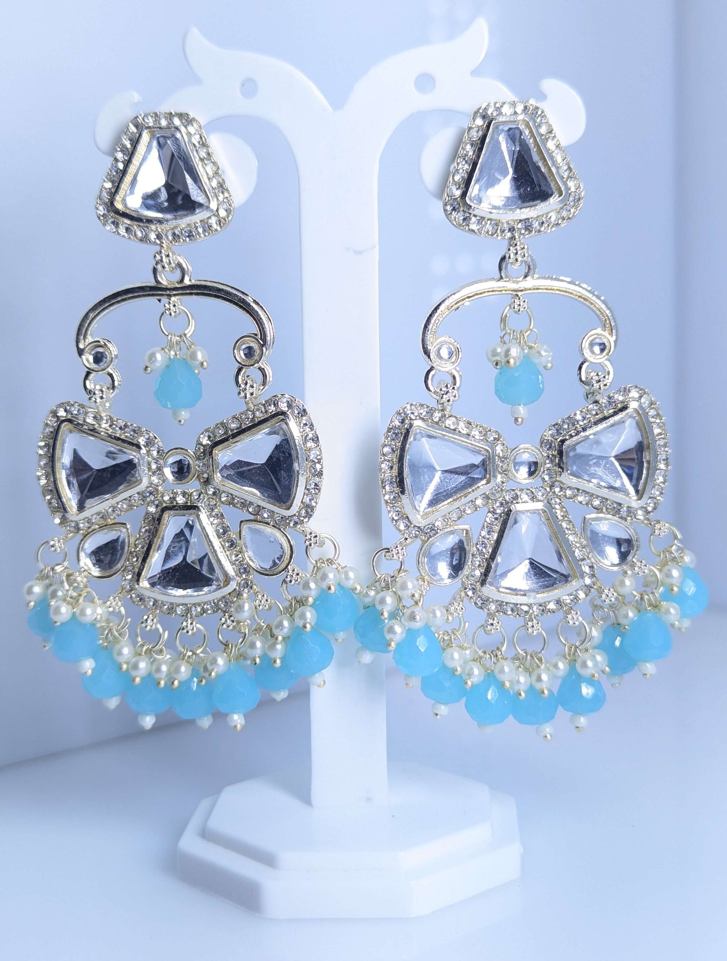 Chic Prism Kundan Jhumka Earrings