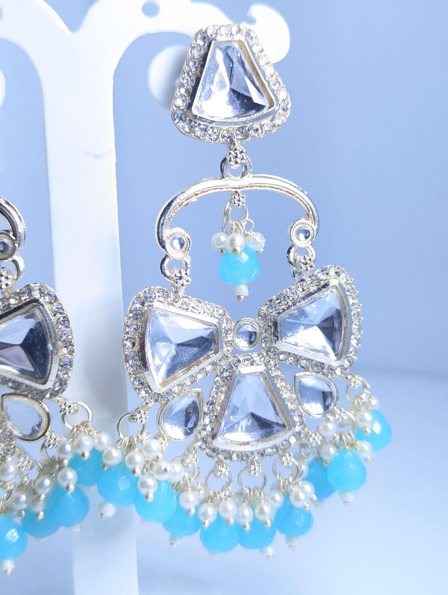 Chic Prism Kundan Jhumka Earrings