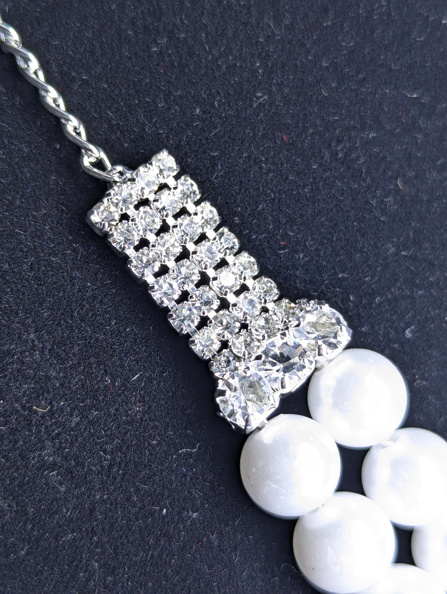 Pearl Cascade Diamond Necklace Set