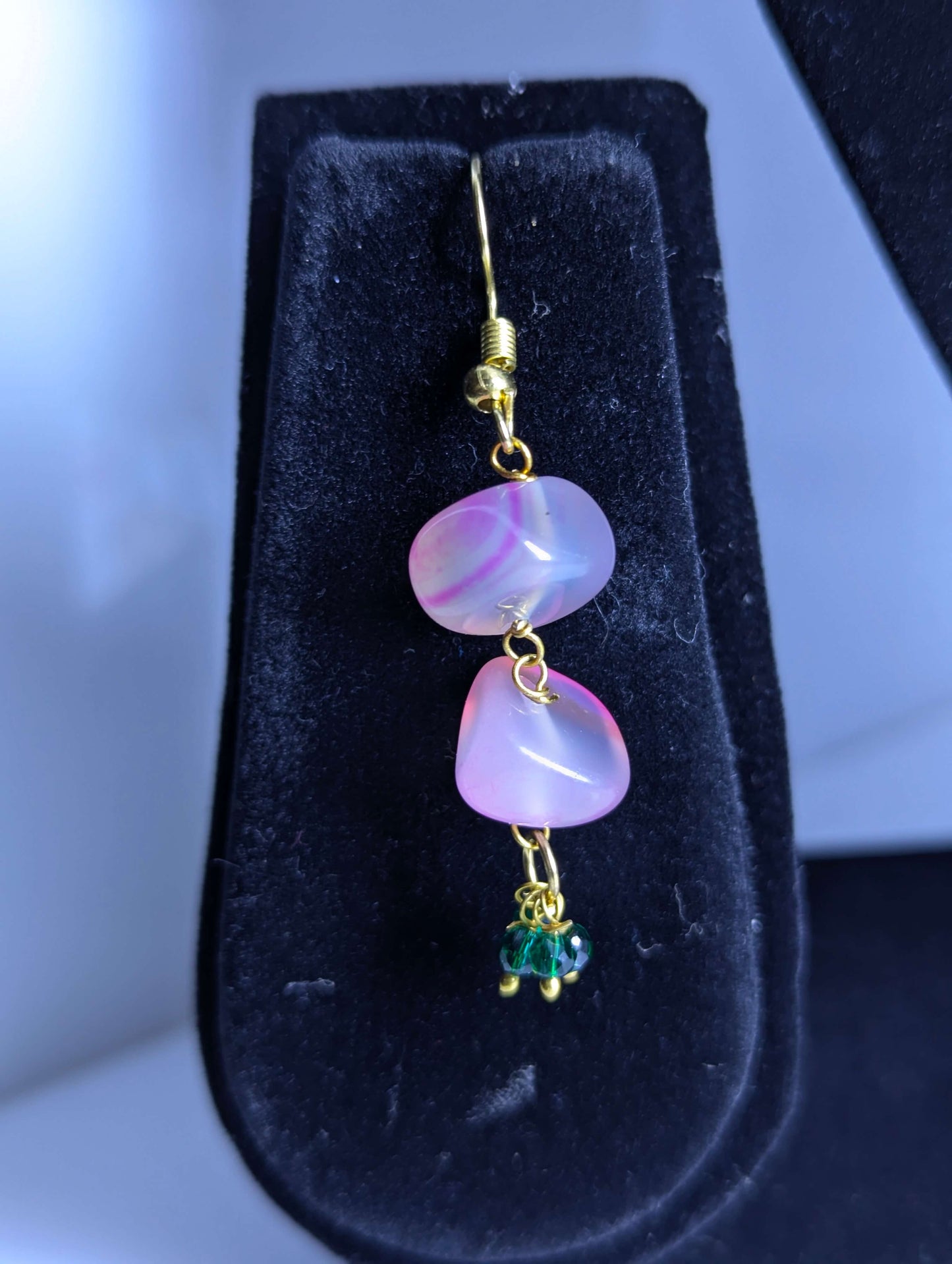 Multi-colored Stone Beads & Crystal Tassel Mala Set